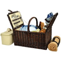 Picnic at Ascot Buckingham Basket with Blanket for Four PVQ1327